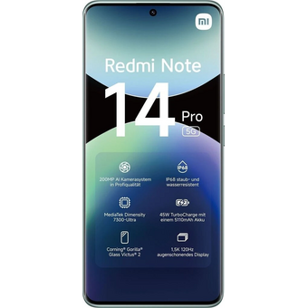  Смартфон Xiaomi Redmi Note 14 Pro 5G 12+512Gb зелёный MZB0ILBRU 