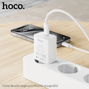  СЗУ HOCO C143A Benefit single port PD20W белый 