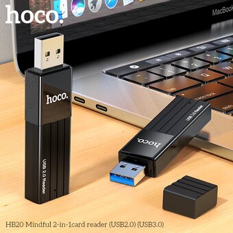  Переходник HOCO HB20 Mindful 2-in-1card reader USB2.0 черный 