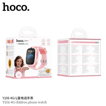  Детские смарт-часы HOCO Y106 4G розовый 