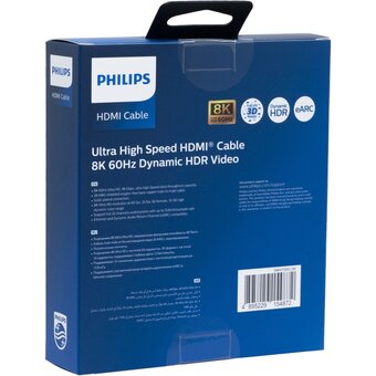  Кабель HDMI Philips SWV7130C/56 2.1 Ultra High Speed HDMI (R) 28AWG OD6.5mm 3M, Gray 