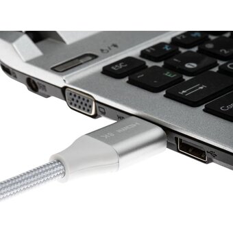  Кабель аудио-видео Cactus CS-HDMI.2.1-3 HDMI(m)/HDMI(m) 3м позолоч.конт. серебристый 