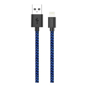  Дата-кабель PERO DC-04 8-pin Lightning, 2А, 1м Blue-black 