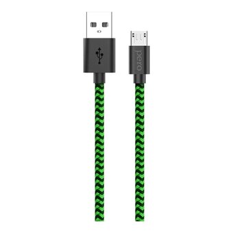  Дата-кабель PERO DC-04 micro-USB, 2А, 2м Green-black 