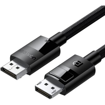  Кабель UGREEN DP114 80392 DP 1.4 Male to Male Plastic Case Braided Cable 2m 