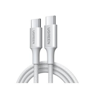  Кабель UGREEN L501 (65248) 60W USB-C to USB-C PD Fast Charging Braided Cable 3A Max 2m Titanium-like Colo 