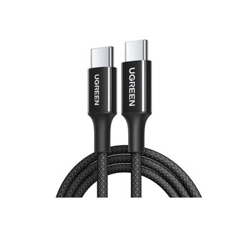  Кабель UGREEN L501 (65245) 60W USB-C to USB-C PD Fast Charging Braided Cable 3A Max 2m Black 
