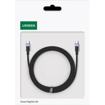 Кабель UGREEN L512 (45063) USB-C 2.0 to USB-C 2.0 PD Fast Charging 5A Cable 1m Black/Gray 