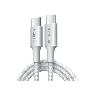  Кабель UGREEN L501 (35465) 60W USB-C to USB-C PD Fast Charging Braided Cable 3A Max 1m Titanium Color 