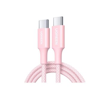  Кабель UGREEN L502 (65251) USB-C to USB-C PD Fast Charging Braided Cable 5A Max 1m Pink 