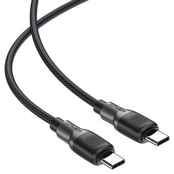  Дата-кабель ACEFAST C10-03 USB-C to USB-C silicone braid charging data cable 1,2м черный 
