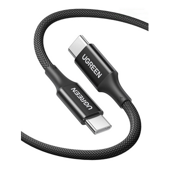  Кабель UGREEN L501 (35254) 60W USB-C to USB-C PD Fast Charging Braided Cable 3A Max 1m Black 