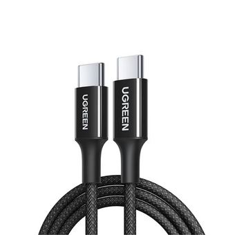  Кабель UGREEN L501 (35254) 60W USB-C to USB-C PD Fast Charging Braided Cable 3A Max 1m Black 