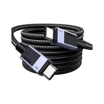  Кабель UGREEN L512 (45064) USB-C 2.0 to USB-C 2.0 PD Fast Charging 5A Cable 2m Black/Gray 