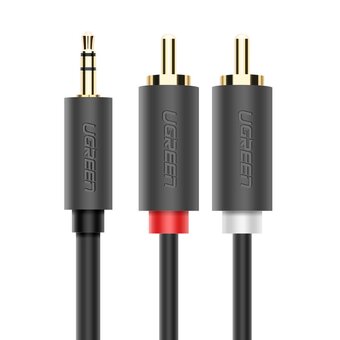  Кабель UGREEN AV102 10772 3.5mm Male to 2RCA Male Audio Cable 1m Gray 
