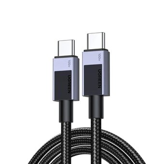  Кабель UGREEN L512 (45063) USB-C 2.0 to USB-C 2.0 PD Fast Charging 5A Cable 1m Black/Gray 