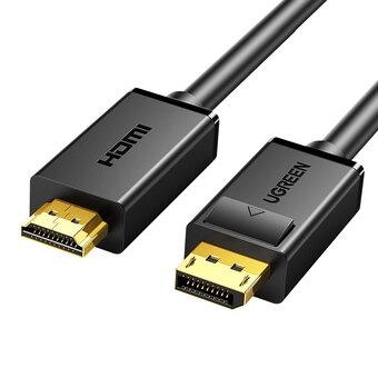  Кабель UGREEN DP101 10238 DP Male to HDMI Male Cable 1m Black 