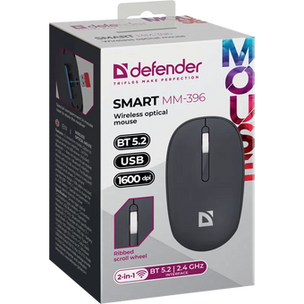  Беспроводная оптическая мышь Defender Smart MM-396 (52396) Чер 