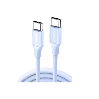  Кабель UGREEN US264 (25310) 60W USB-C 2.0 Male To USB-C 2.0 Male 3A Data Cable 1m Blue 