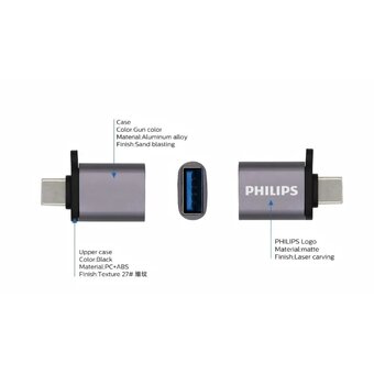  Адаптер Philips SWA3080/70 USB-C male на USB 3.0 female 