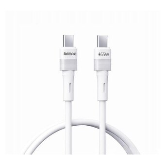  Дата-кабель REMAX RC-C091 Leya Series 65W PD Fast Charging Liquid Silicone Data Cable C-C белый 