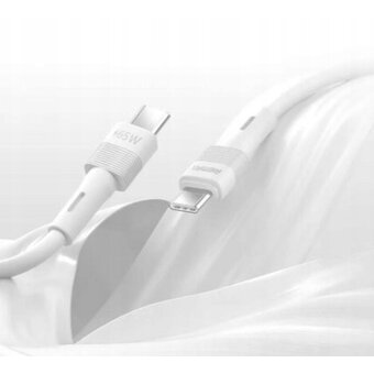  Дата-кабель REMAX RC-C091 Leya Series 65W PD Fast Charging Liquid Silicone Data Cable C-C белый 