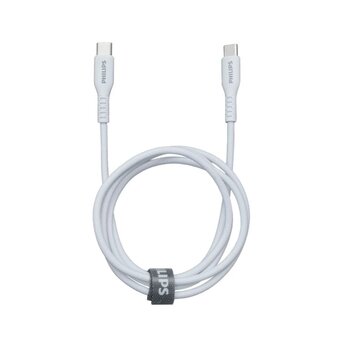  Кабель Philips DLC8701 USB Type-C(m)-USB Type-C(m) 1.2м белый коробка 