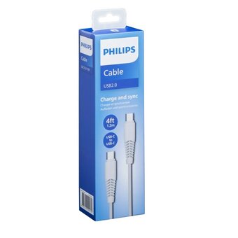  Кабель Philips DLC5531CW/97 USB C-USB C 25W 1.2м белый 