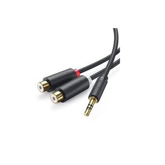  Кабель UGREEN AV109 10547 3.5mm Male to 2RCA Female Cable 25cm Gray 