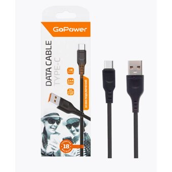  Кабель GoPower GP01T 00-00018566 USB m-Type-C m 1.0м 