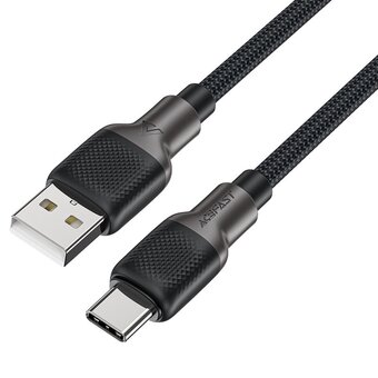  Дата-кабель ACEFAST C10-04 USB-A to USB-C silicone braid charging data cable 1,2м черный 