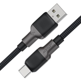 Дата-кабель ACEFAST C10-04 USB-A to USB-C silicone braid charging data cable 1,2м черный 