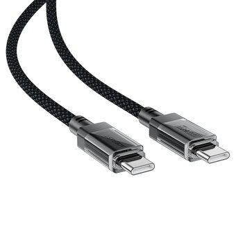  Кабель ACEFAST AF-C12-03-BK USB-C to USB-C 60W charging data cable Black 