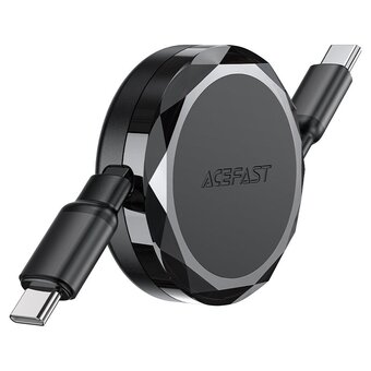  Кабель ACEFAST AF-C13-03-BK USB-C - USB-C 60W Retractable Charging Data Cable Black 