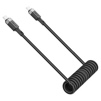  Кабель ACEFAST AF-C14-03-BK USB-C To USB-C Spring Charging Data Cable Black 