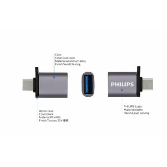  Адаптер Philips SWA3070/70 USB 3.0 male на USB-C female 