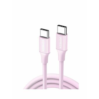  Кабель UGREEN US264 (65124) 60W USB-C 2.0 Male To USB-C 2.0 Male 3A Data Cable 1m Pink 