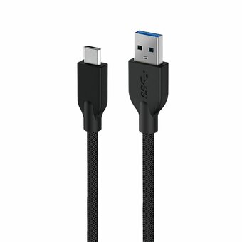  Кабель Genius ACC-A2CC-3A USB-A-USB-C USB 3.0, плетеный нейлон, 100см черный 