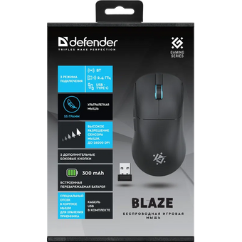  Мышь DEFENDER Blaze GM-148 (52148) черный 