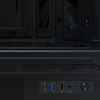  Корпус HSPD F510 (F510-TGBK), без БП, Panoramic Mid Tower, Black, TG, 0.5 SPCC, no fans ATX, mITX 180/280/160mm 1x2.5", 7xPCI 1xUSB-A 3.0, 1.0 