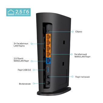  Роутер TP-Link (Archer AX80) (EU) AX6000 с портом 2,5 Гбит/с 