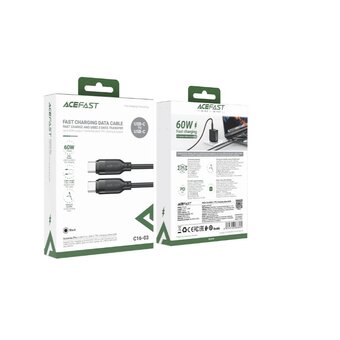  Кабель ACEFAST AF-C16-03-BK USB-C To USB-C Tpe Charging Data Cable Black 