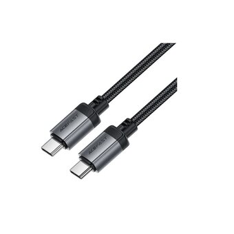  Кабель ACEFAST AF-C20-03-BK USB-C To USB-C Aluminum Alloy Charging Data Cable Black 