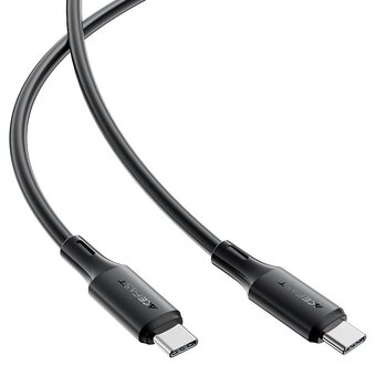  Кабель ACEFAST AF-C17-03-BK USB-C To USB-C Silicone Charging Data Cable Black 