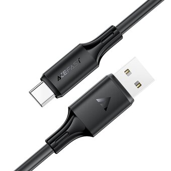  Кабель ACEFAST AF-C17-04-BK USB-A To USB-C Silicone Charging Data Cable Black 