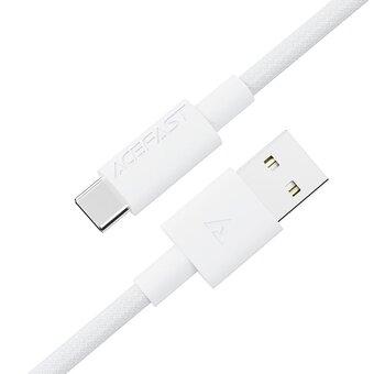  Кабель ACEFAST AF-C18-04-WH USB-A To USB-C Braid Charging Data Cable White 