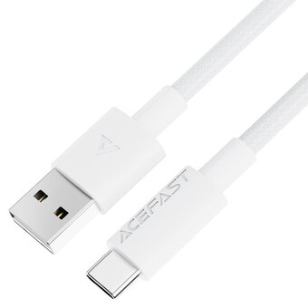  Кабель ACEFAST AF-C18-04-WH USB-A To USB-C Braid Charging Data Cable White 