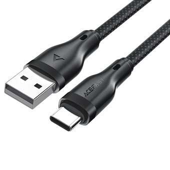  Кабель ACEFAST AF-C8-04-BK USB-A to USB-C charging data cable Black 