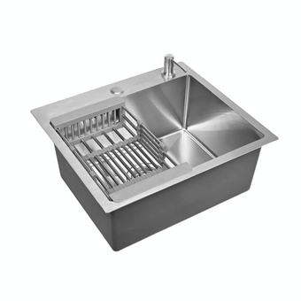  Кухонная мойка Wisent WS35044 Satin с коландером, дозатором и сифоном 