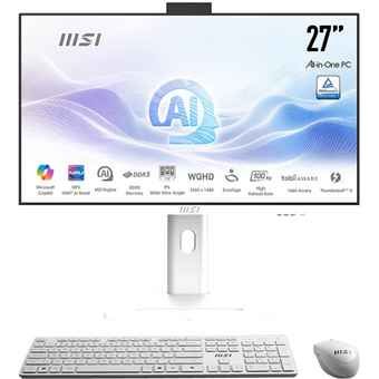  Моноблок MSI Modern AM273QP AI 1UM AiO (9S6-AF0112-252) 27" WQHD (2560x1440)IPS AG, Ultra 5 125H (3.6GHz), 16Gb DDR5(2*8GB), 512GB SSD M.2, Intel UHD 